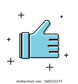 Black Hand like icon isolated on white background.  Vector Illustration
