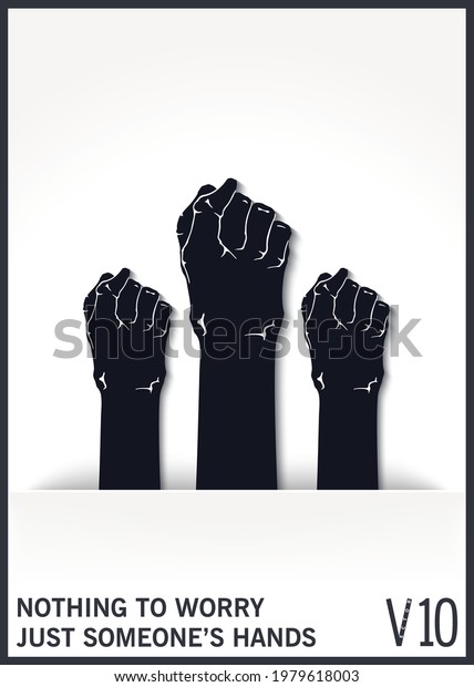 Black Hand Monster Gap Shows Gesture Stock Vector (Royalty Free) 1979618003