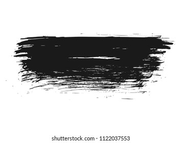 Black hand painted brush stroke .Vector.eps10
