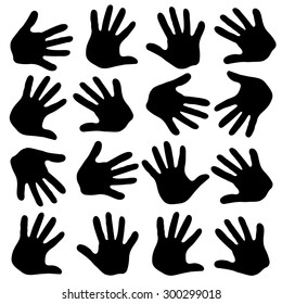 Black hand prints