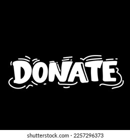 black hand push on donate button. flat style trend modern simple logotype graphic art design isolated on white background. concept of beneficence sign or financial sponsorship for human rights,