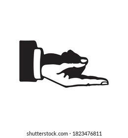 Black Hand Right Icon Design Vector