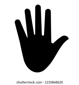 Black Hand Vector Illustration Template Stock Vector Royalty Free