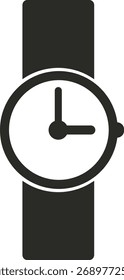 black hand watch icon vector design