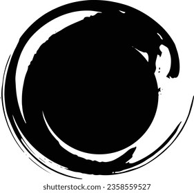 Black Hand-Drawn Circle Design Elements