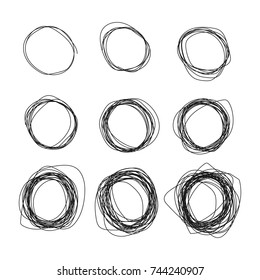 Black hand-drawn circles
