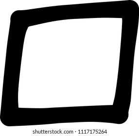 Black Hand-drawn rectangle