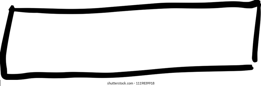 Black Hand-drawn rectangular frame