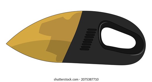 Black handheld vacuum cleaner. Portable cleaning concept.
