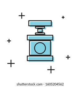Black Handle detonator for dynamite icon isolated on white background.  Vector Illustration