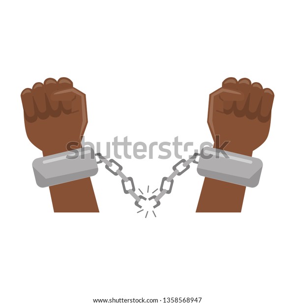 Black Hands Chains Cartoon Stock Vector (Royalty Free) 1358568947