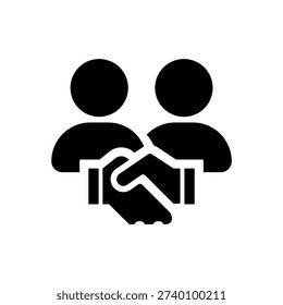 Black handshake between two people partnership agreement