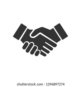 Black  Handshake icon for Business, Partnership, cooperation