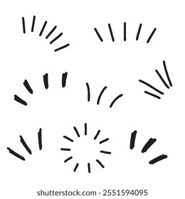 Black handwritten awareness line and manga mark