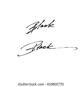 Black handwritten phrase isolated on white background