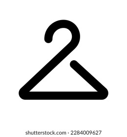 Icono de la silueta de colgador negro. Vector.