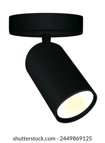Black hanging lamp. vector illustration