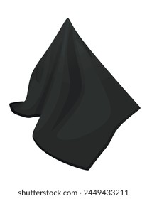 Black hanging towel. vector illustration
