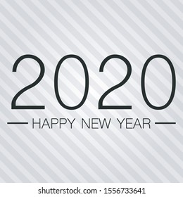 Black Happy New Year 2020 concept. Change year from 2019 to 2020. style numbers. Christmas and Chinese New Year decor. Vector illustration