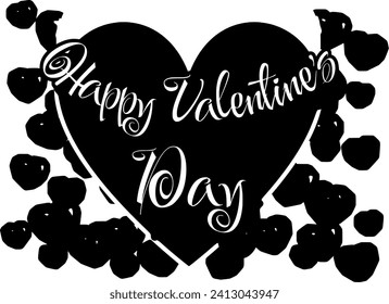 Black happy Valentine's day my friend 