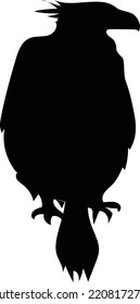 black harpy eagle silhouette vector logo