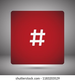 black hashtag icon
