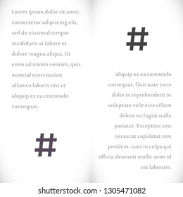 black hashtag icon