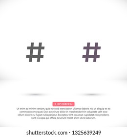 black hashtag icon