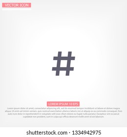 black hashtag icon