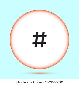 black hashtag icon