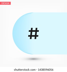 black hashtag icon