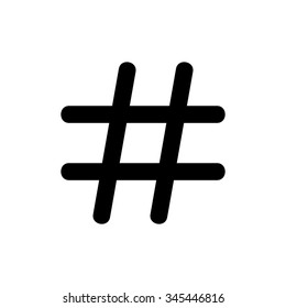 Black Hashtag Icon