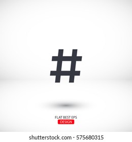 black hashtag icon