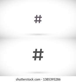 black hashtag icon . Lorem Ipsum Illustration design