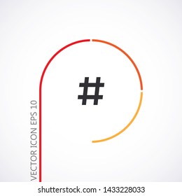 black hashtag icon . Lorem Ipsum Illustration design