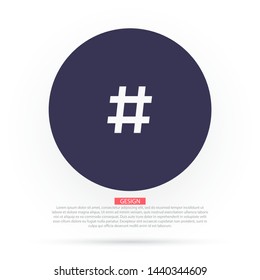 black hashtag icon . Lorem Ipsum Illustration design