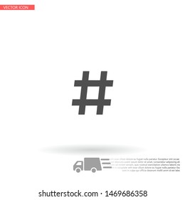 black hashtag icon . Lorem Ipsum Illustration design