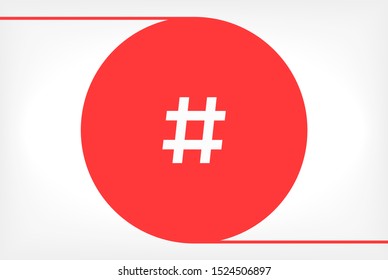 black hashtag icon . Lorem Ipsum Illustration design