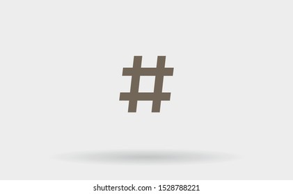 black hashtag icon . Lorem Ipsum Illustration design