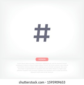 black hashtag icon . Lorem Ipsum Illustration design