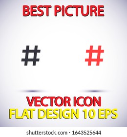 black hashtag icon . Lorem Ipsum Illustration design