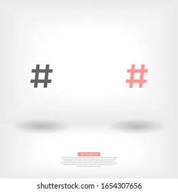 black hashtag icon . Lorem Ipsum Illustration design