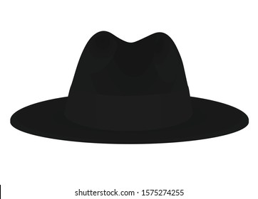 Black hat band. vector illustration