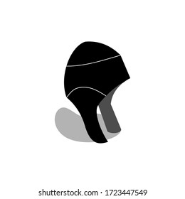 black hat icon illustration. transparent background