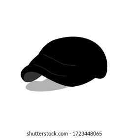 black hat icon illustration. transparent background