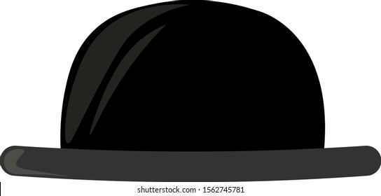 Vector de ilustración de sombrero negro sobre fondo blanco.