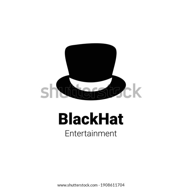 Black Hat Logo Concept Silhouette Black Stock Vector (Royalty Free ...