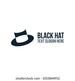 black hat logo template