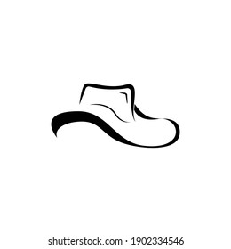 Schwarzer Hut Logo-Vorlage