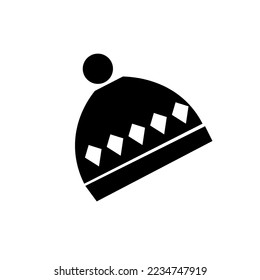 Black hat on white background